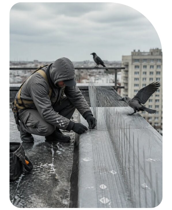 Защита от ворон под ключ в Гулькевичах по цене от 5187 р. | Сенат-Гль